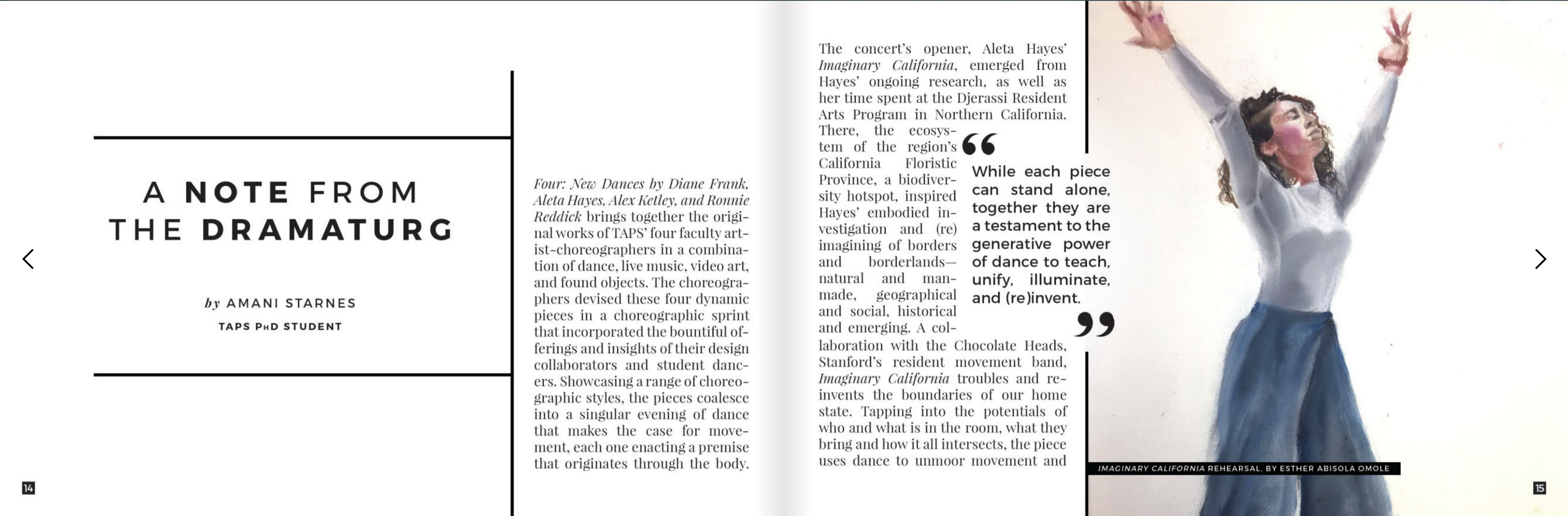Four: New Dances — Dramaturgical Note